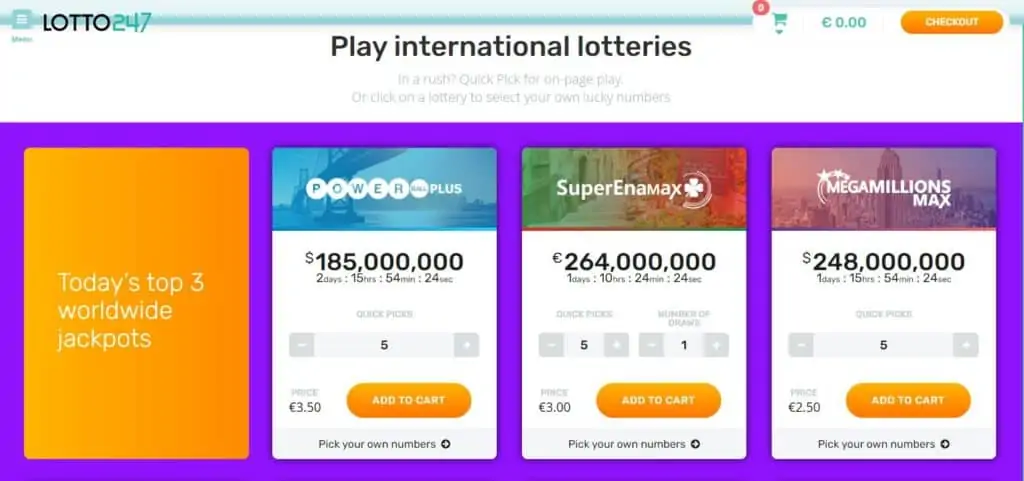 Lotto247 international lotteries